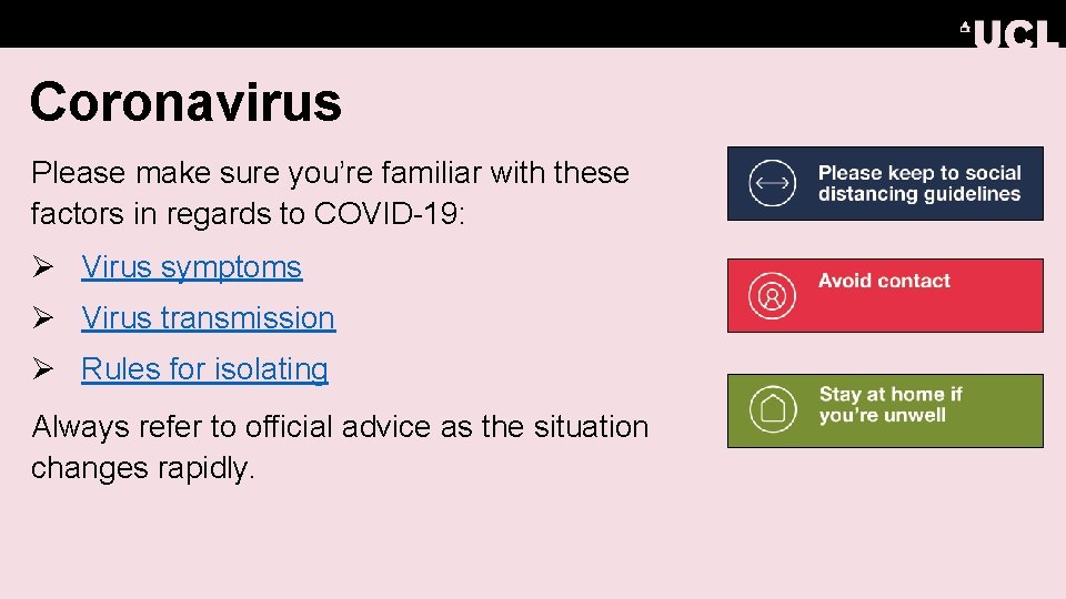 Coronavirus Please make sure you’re familiar with these factors in regards to COVID-19: Ø