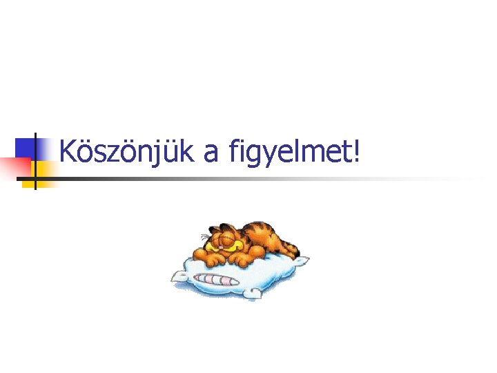 Köszönjük a figyelmet! 