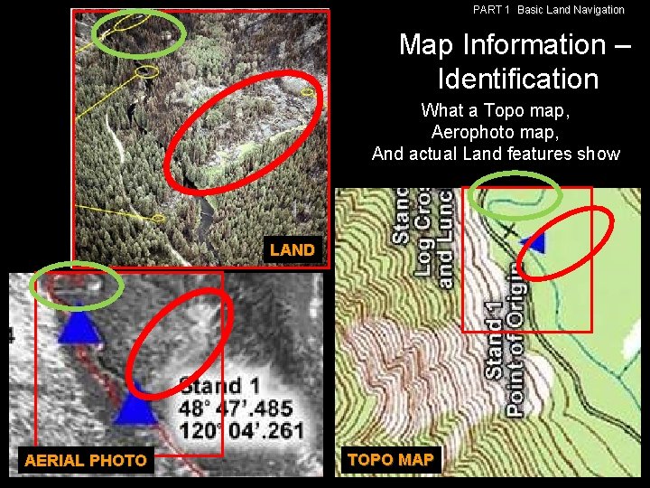 PART 1 Basic Land Navigation Map Information – Identification What a Topo map, Aerophoto PART 1 Basic Land Navigation Map Information – Identification What a Topo map, Aerophoto