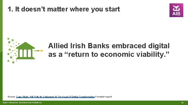 1. It doesn’t matter where you start Allied Irish Banks embraced digital as a