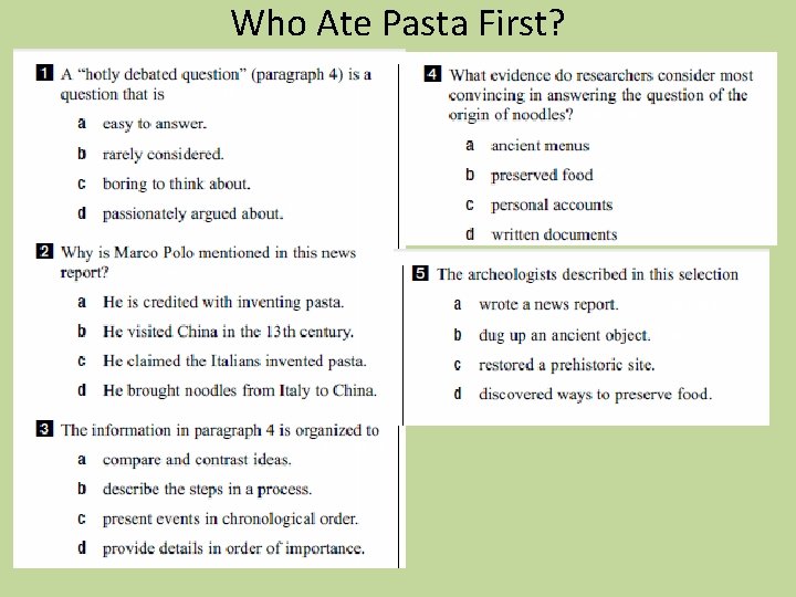 Who Ate Pasta First? 