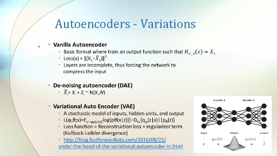 Autoencoders - Variations • 