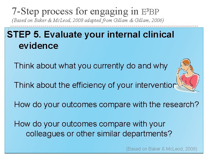 7 -Step process for engaging in E 3 BP (Based on Baker & Mc.