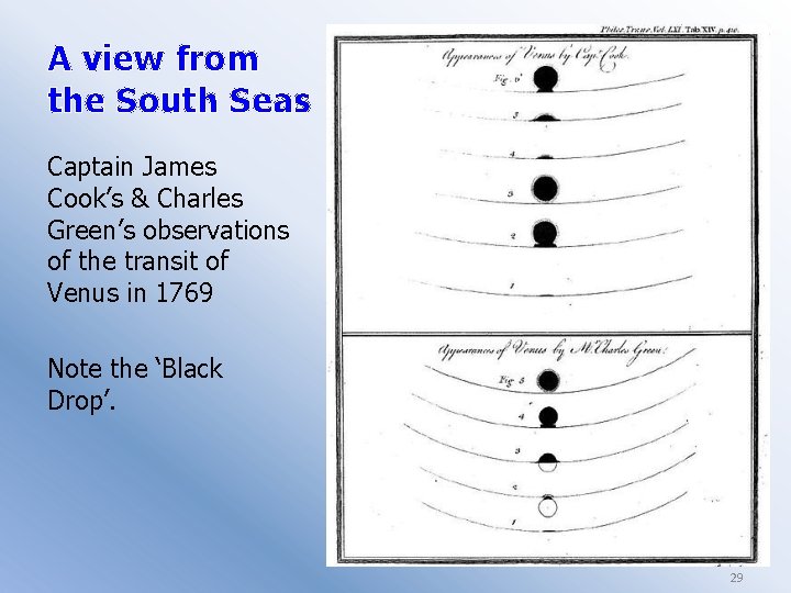 A view from the South Seas Captain James Cook’s & Charles Green’s observations of