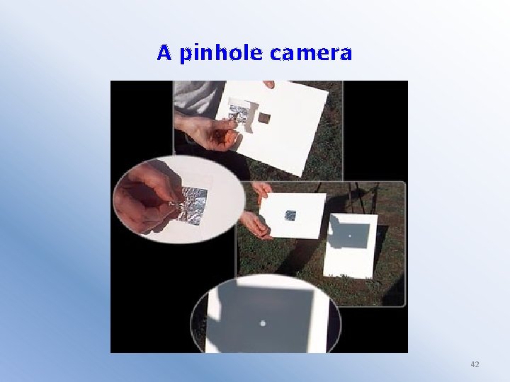 A pinhole camera 42 