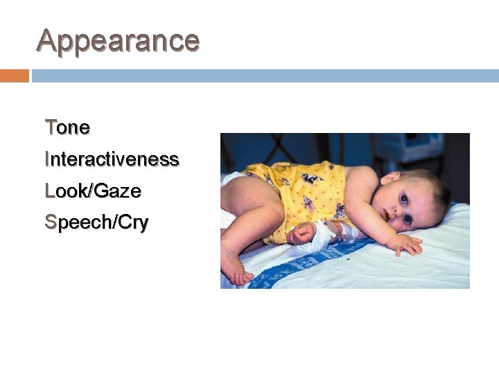 Appearance Tone Interactiveness Look/Gaze Speech/Cry 