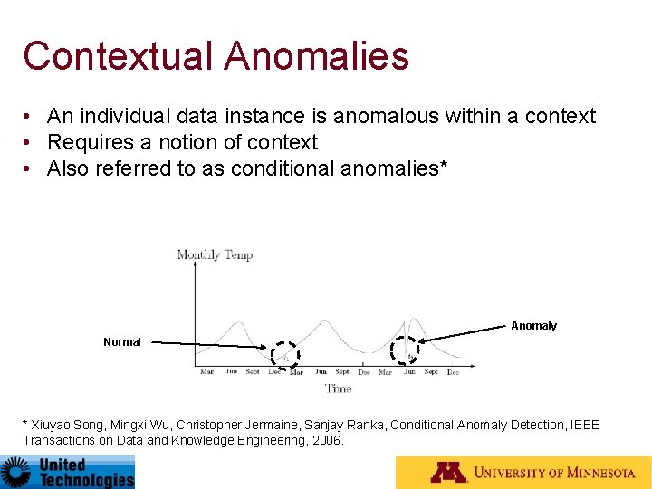 Contextual Anomalies • An individual data instance is anomalous within a context • Requires