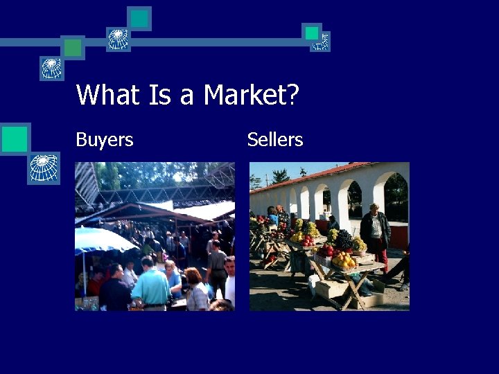 What Is a Market? Buyers Sellers 