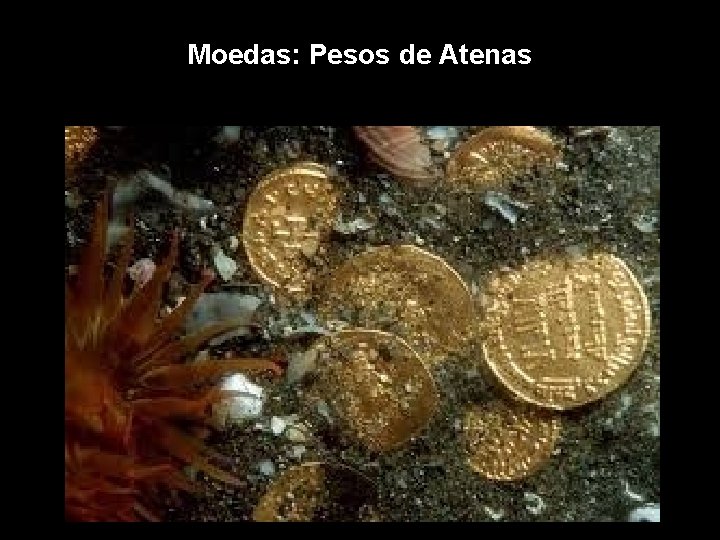 Moedas: Pesos de Atenas Moedas de Ptolomeu de Thonis-Herakleion 