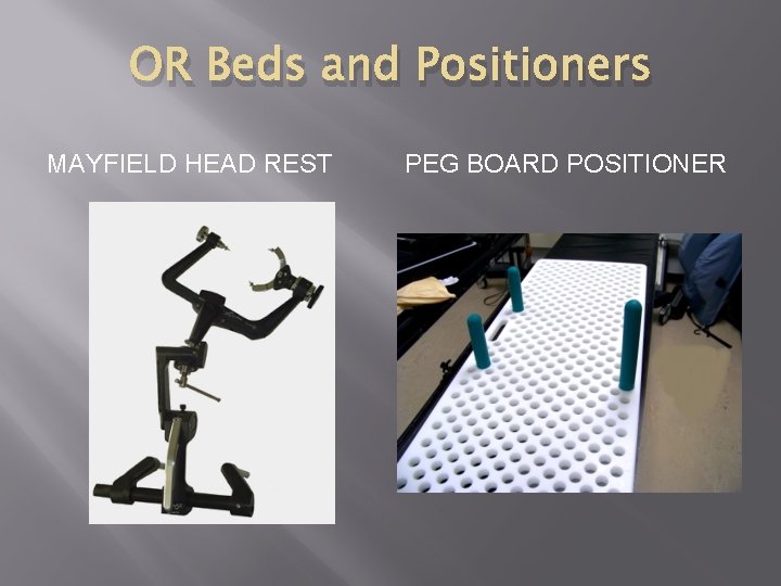 OR Beds and Positioners MAYFIELD HEAD REST PEG BOARD POSITIONER 