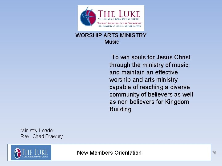 WORSHIP ARTS MINISTRY Music To win souls for Jesus Christ through the ministry of