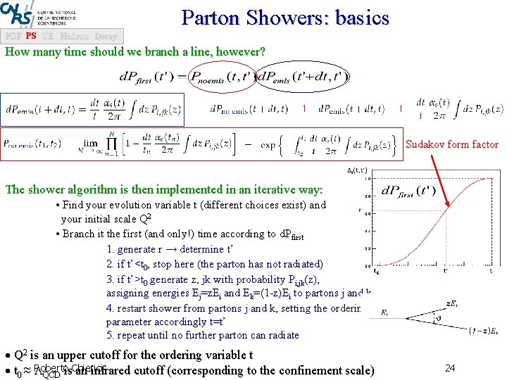 Parton Showers: basics PDF PS UE Hadron Decay How many time should we branch