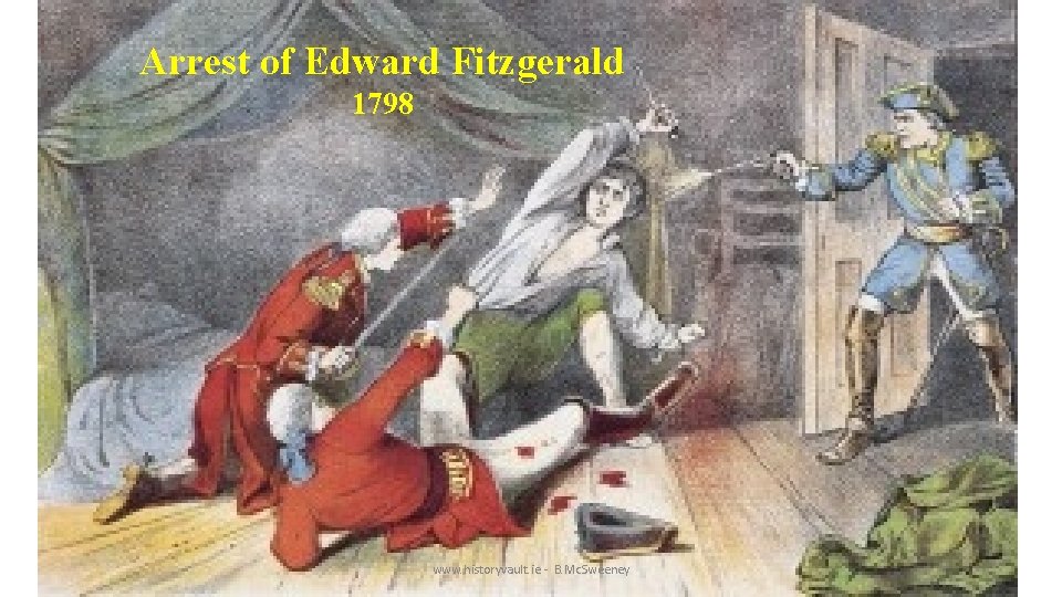 Arrest of Edward Fitzgerald 1798 www. historyvault. ie - B. Mc. Sweeney 