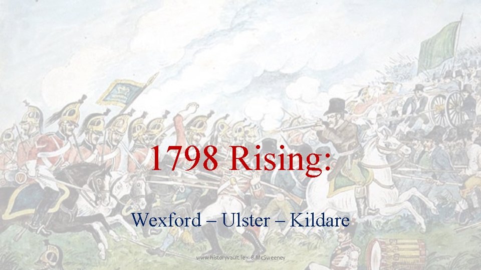 1798 Rising: Wexford – Ulster – Kildare www. historyvault. ie - B. Mc. Sweeney