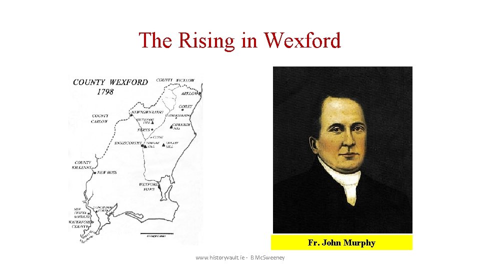 The Rising in Wexford Fr. John Murphy www. historyvault. ie - B. Mc. Sweeney