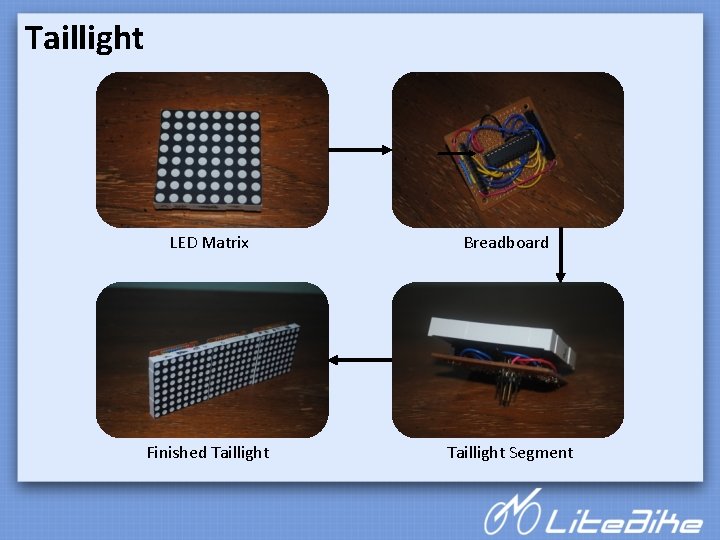 Taillight LED Matrix Breadboard Finished Taillight Segment 
