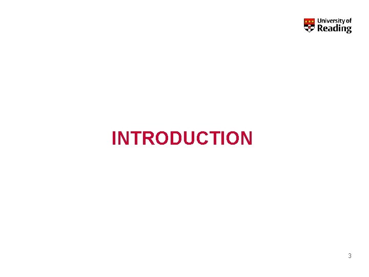 INTRODUCTION 3 