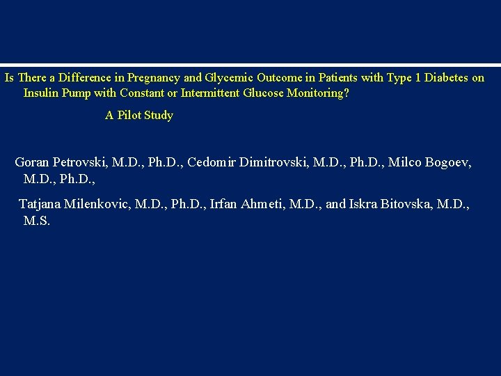 Is There a Difference in Pregnancy and Glycemic Outcome in Patients with Type 1