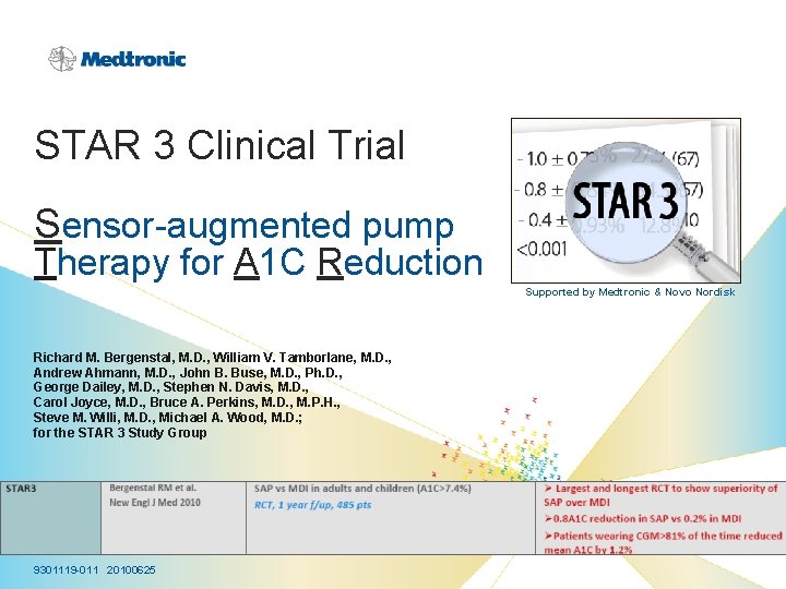 STAR 3 Clinical Trial Sensor-augmented pump Therapy for A 1 C Reduction Supported by