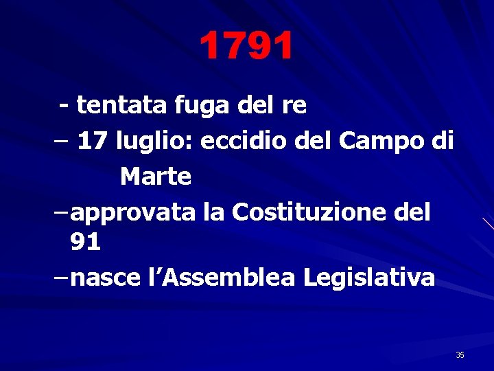 1791 - tentata fuga del re – 17 luglio: eccidio del Campo di Marte