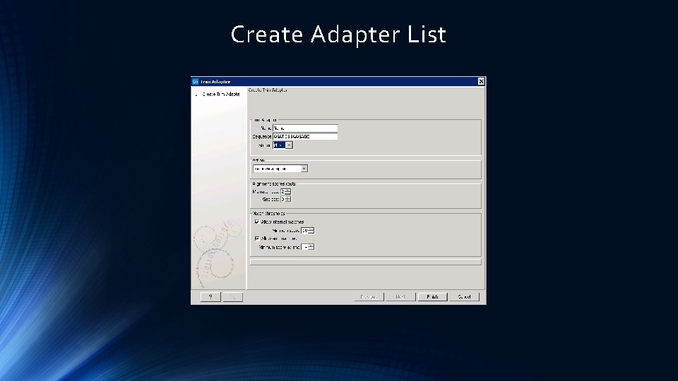 Create Adapter List 