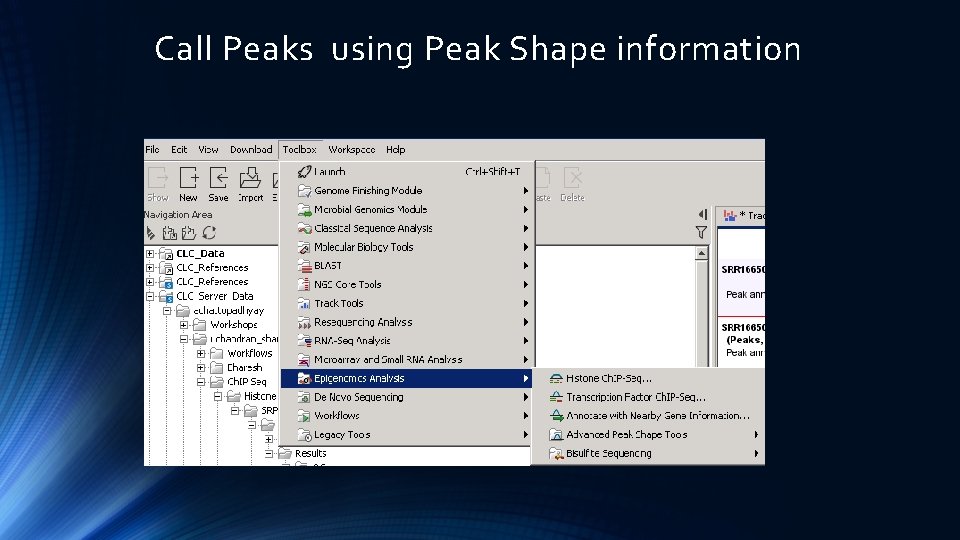 Call Peaks using Peak Shape information 