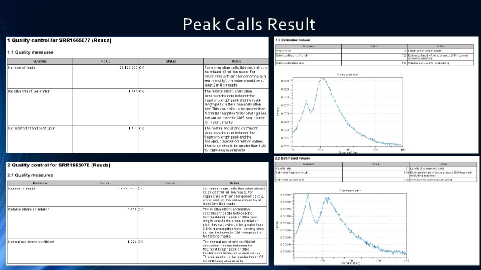 Peak Calls Result 