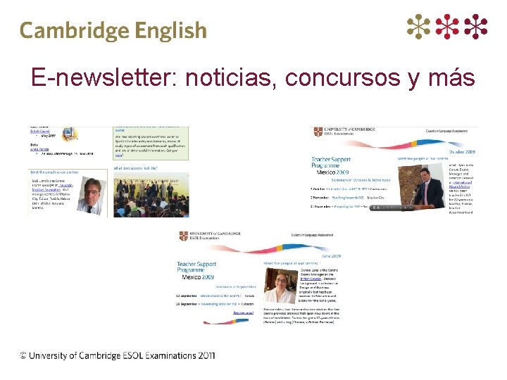 E-newsletter: noticias, concursos y más 