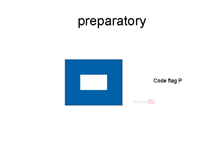 preparatory Code flag P 