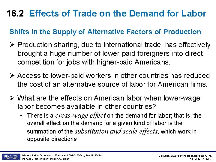 16. 2 Effects of Trade on the Demand for Labor Shifts in the Supply