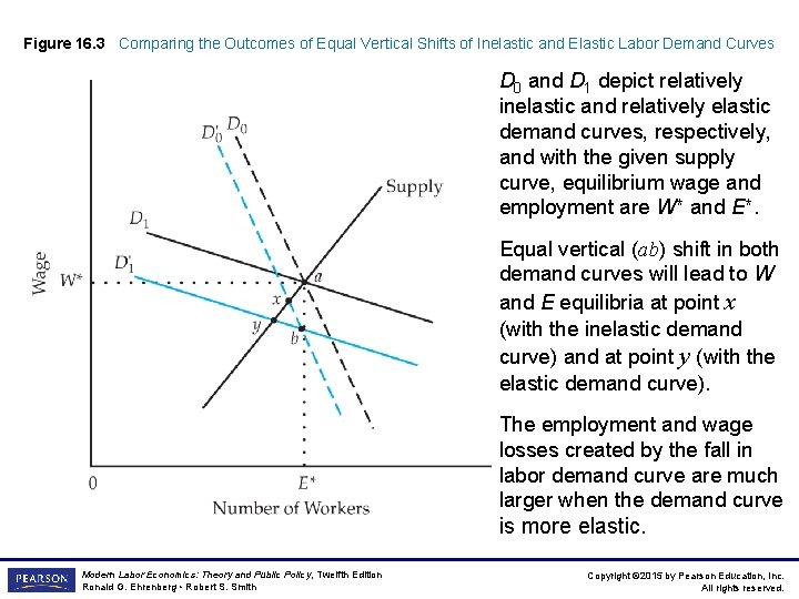 Figure 16. 3 Comparing the Outcomes of Equal Vertical Shifts of Inelastic and Elastic