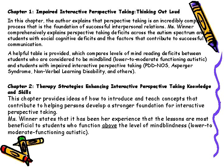 Chapter 1: Impaired Interactive Perspective Taking: Thinking Out Loud In this chapter, the author Chapter 1: Impaired Interactive Perspective Taking: Thinking Out Loud In this chapter, the author