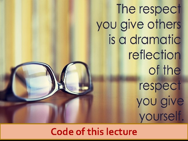 Code of this lecture 