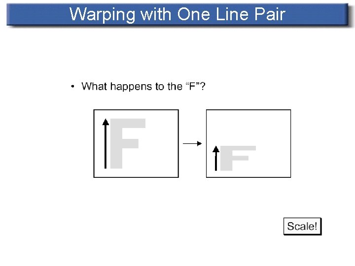 Warping with One Line Pair Warping with One Line Pair