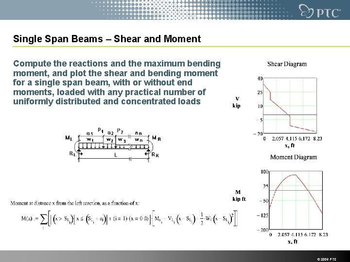 Single Span Beams – Shear and Moment Compute the reactions and the maximum bending