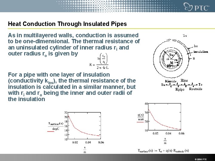 Heat Conduction Through Insulated Pipes As in multilayered walls, conduction is assumed to be