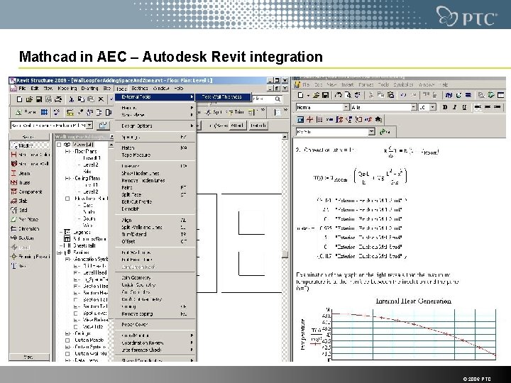 Mathcad in AEC – Autodesk Revit integration © 2006 PTC 