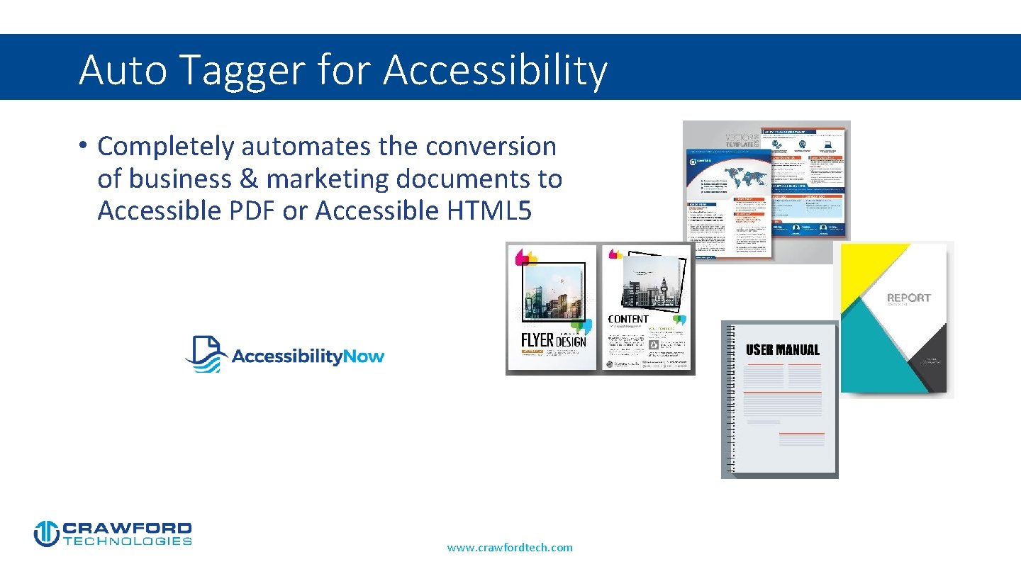 Auto Tagger for Accessibility • Completely automates the conversion of business & marketing documents