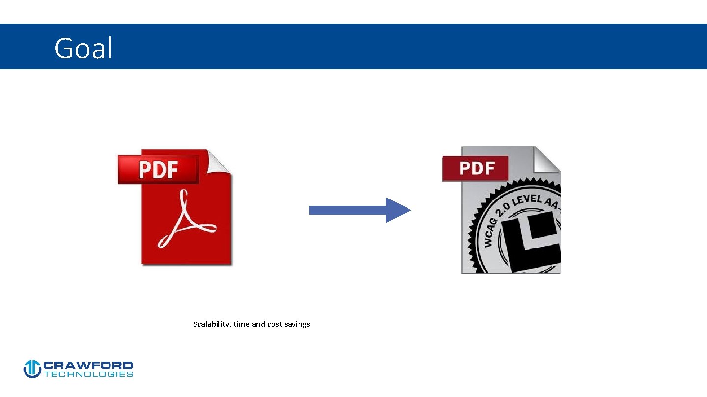 Goal Scalability, time and cost savings 9 