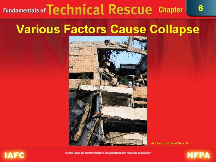 6 Various Factors Cause Collapse (2 of 3) © Baloncici/Shutter. Stock, Inc. 