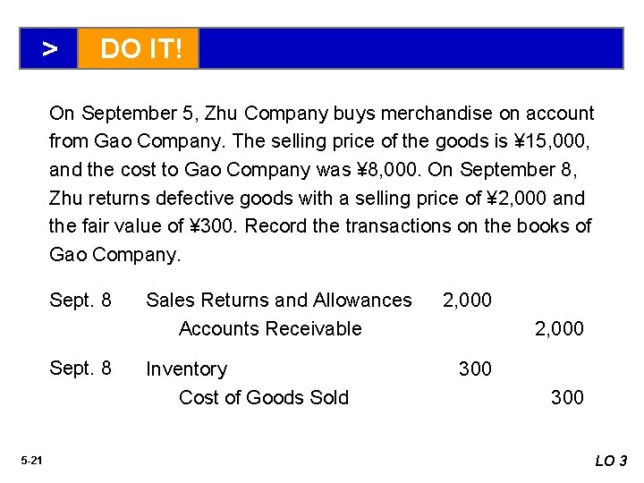 > DO IT! On September 5, Zhu Company buys merchandise on account from Gao