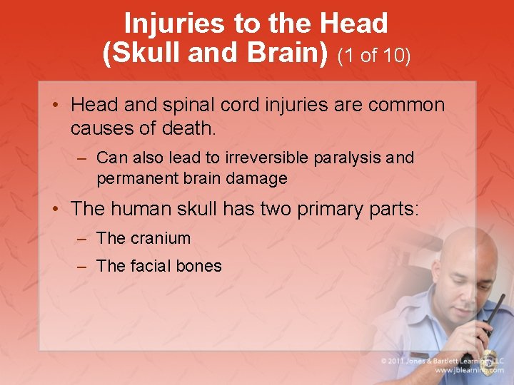 Injuries to the Head (Skull and Brain) (1 of 10) • Head and spinal