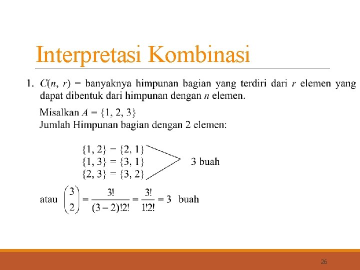 Interpretasi Kombinasi 26 