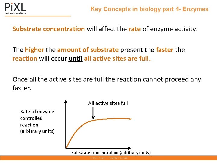 Key Concepts in biology part 4 - Enzymes Substrate concentration will affect the rate