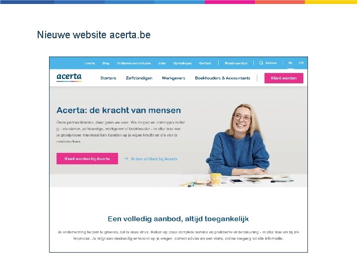 Nieuwe website acerta. be 