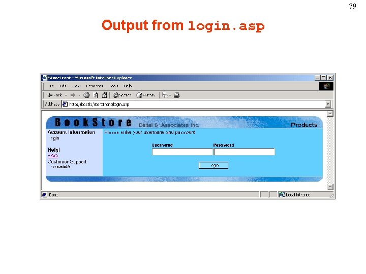 79 Output from login. asp 