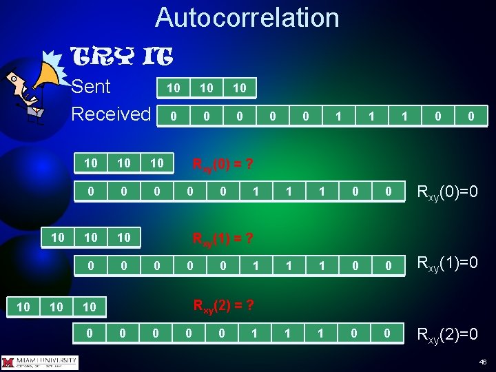 Autocorrelation TRY IT Sent Received 10 10 10 0 0 0 10 10 10 Autocorrelation TRY IT Sent Received 10 10 10 0 0 0 10 10 10