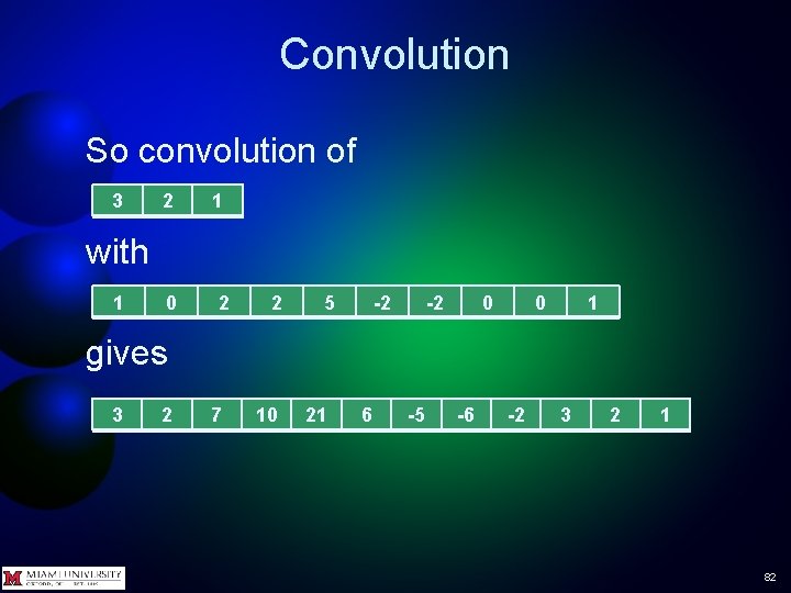 Convolution So convolution of 3 2 1 with 1 0 2 2 5 -2 Convolution So convolution of 3 2 1 with 1 0 2 2 5 -2