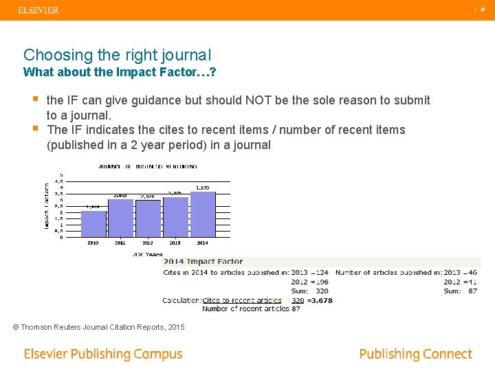 | 26 Choosing the right journal What about the Impact Factor…? § § the