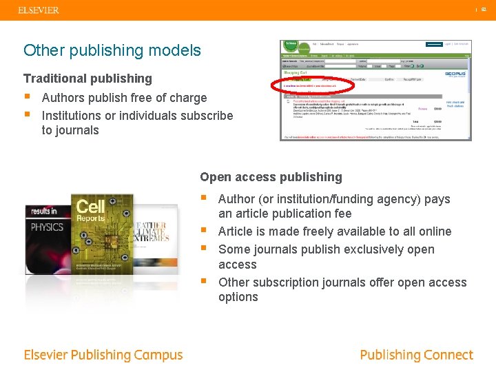 | 52 Other publishing models Traditional publishing § § Authors publish free of charge